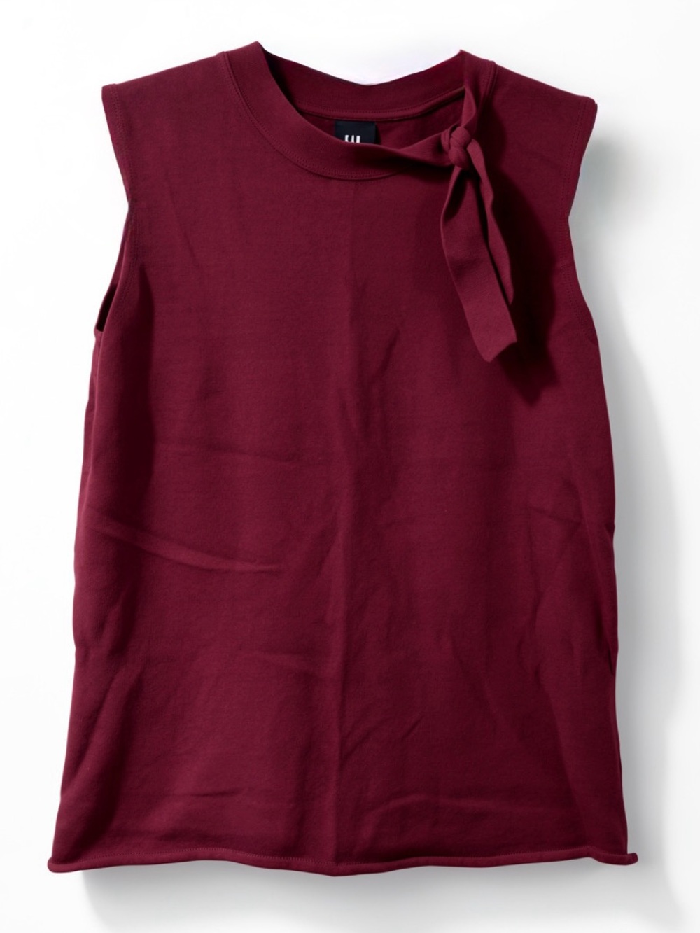 Gap Burgundy Shirt Size Small with Bow Embellishment